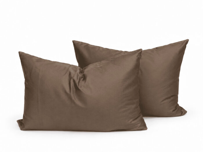 Premium satino pagalvės užvalkalai BROWN