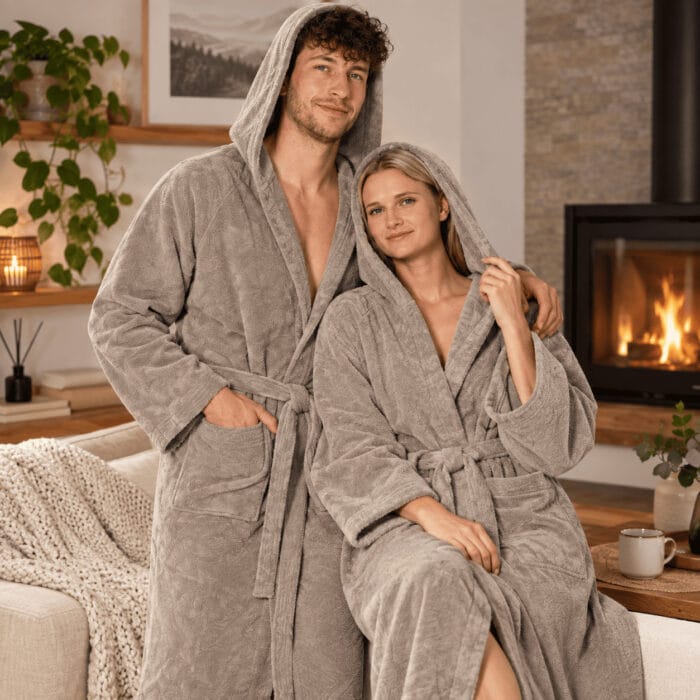 Unisex chalatas Fango su kapišonu
