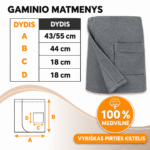 Vyriškas vaflinis pirties rankšluostis su sagomis Stone | 100 % medvilnė